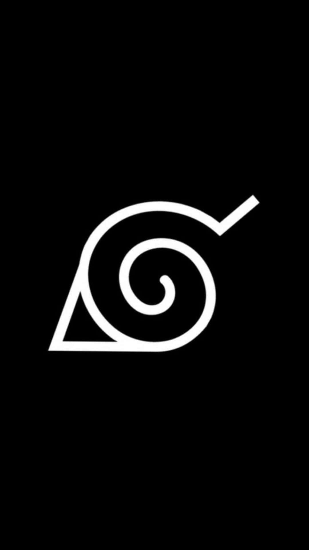 Naruto Konoha Logo Black And White Background