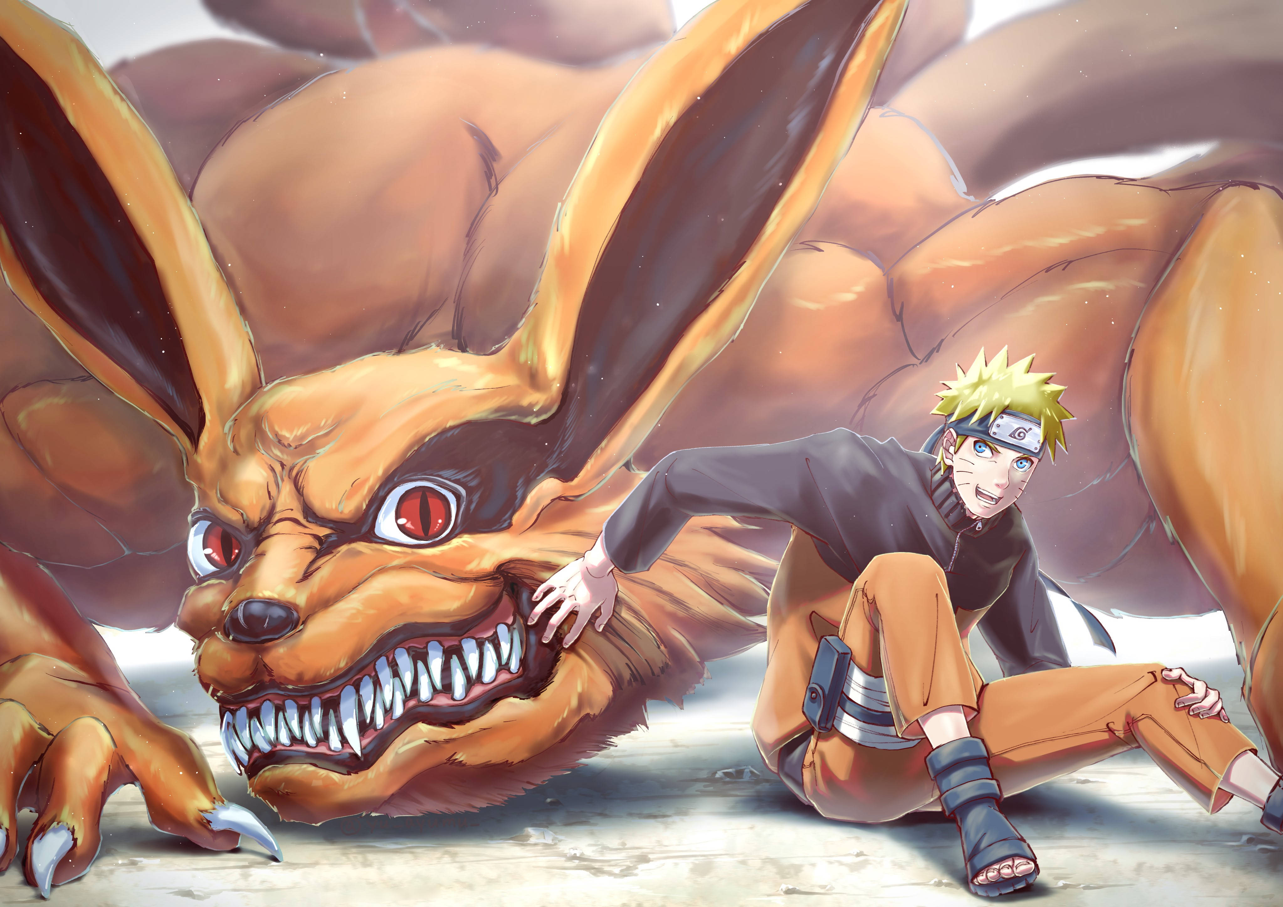 Naruto Kurama And Uzumaki Friendship Artwork
