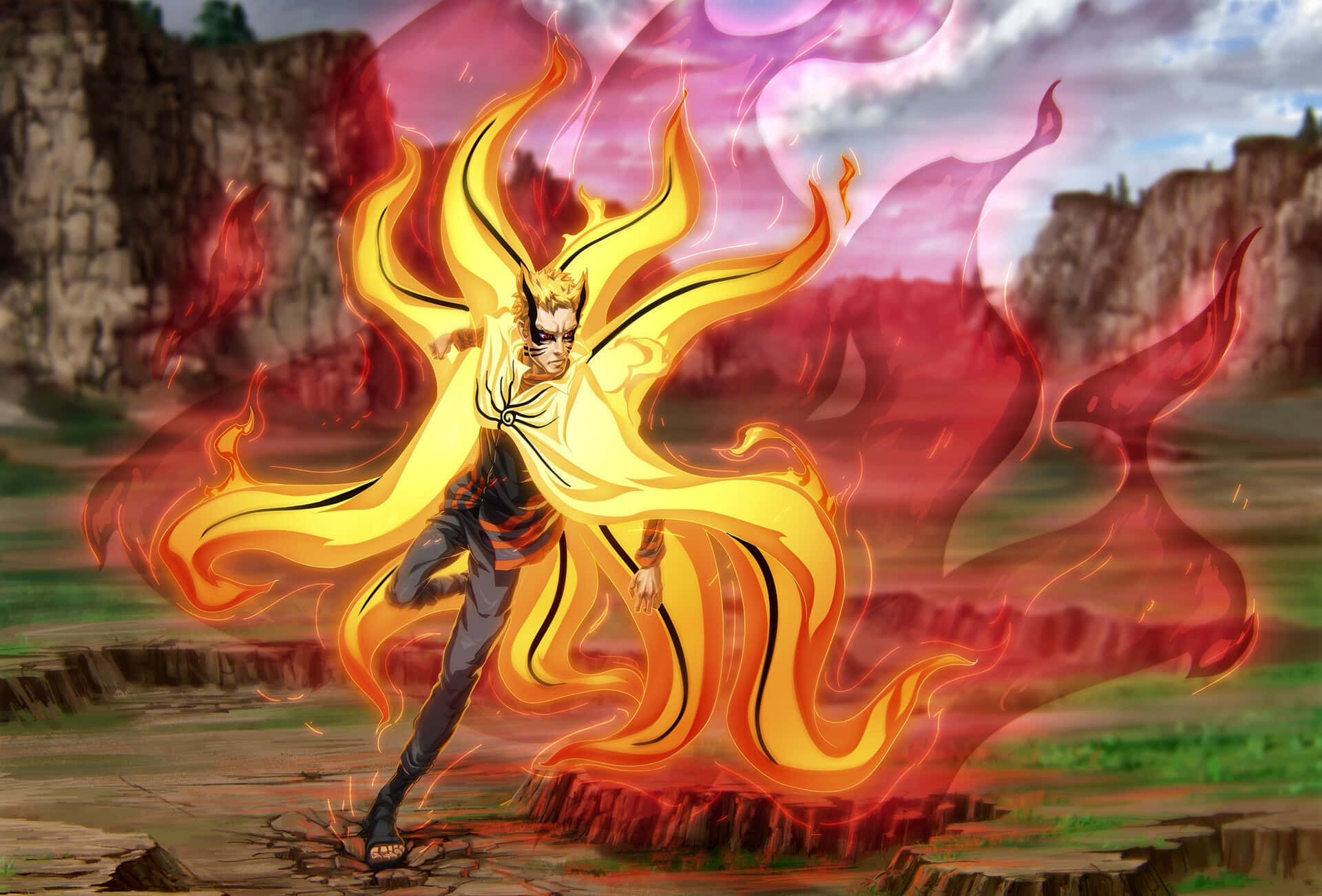 Naruto Kurama Chakra Mode Background