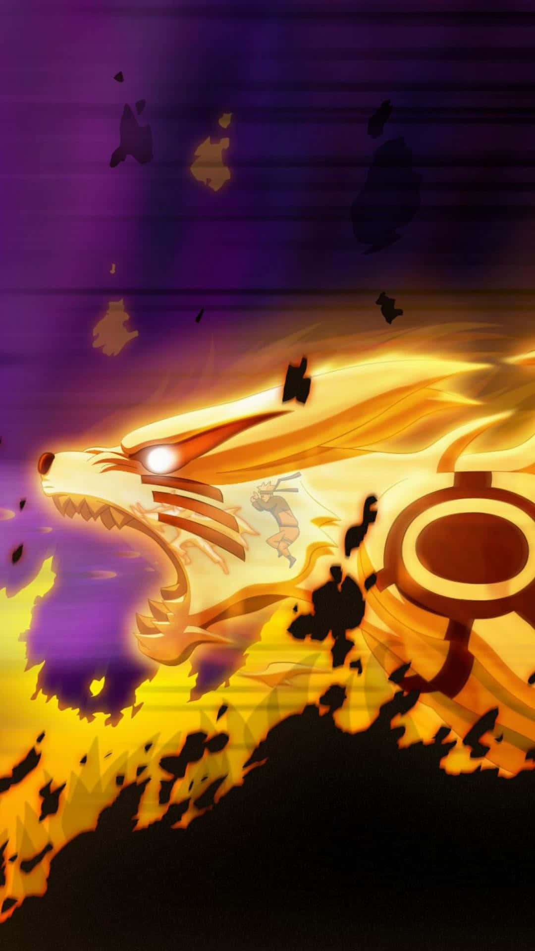 Naruto Kurama Chakrai Phone Wallpaper