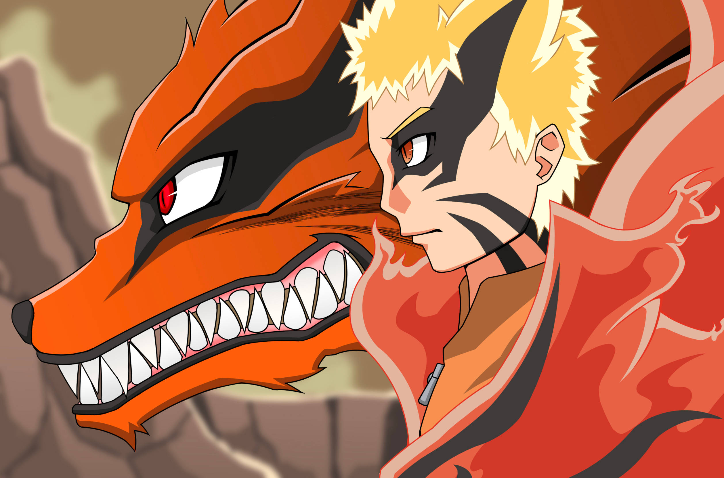 Naruto Kurama Uzumaki In Baryon Mode - Unleashing True Potential Background