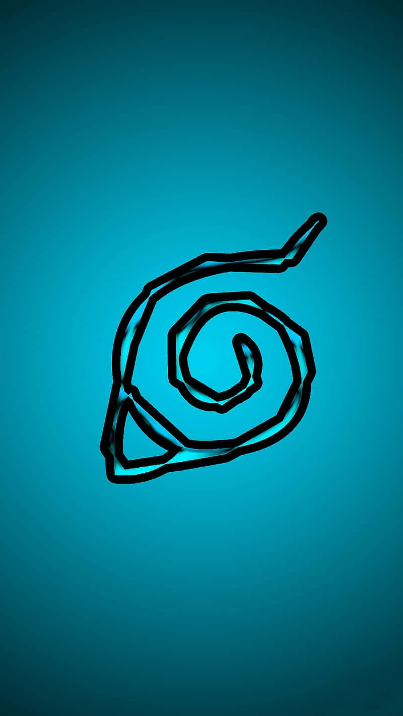 Naruto Leaf Village Symbol Blue Background Background