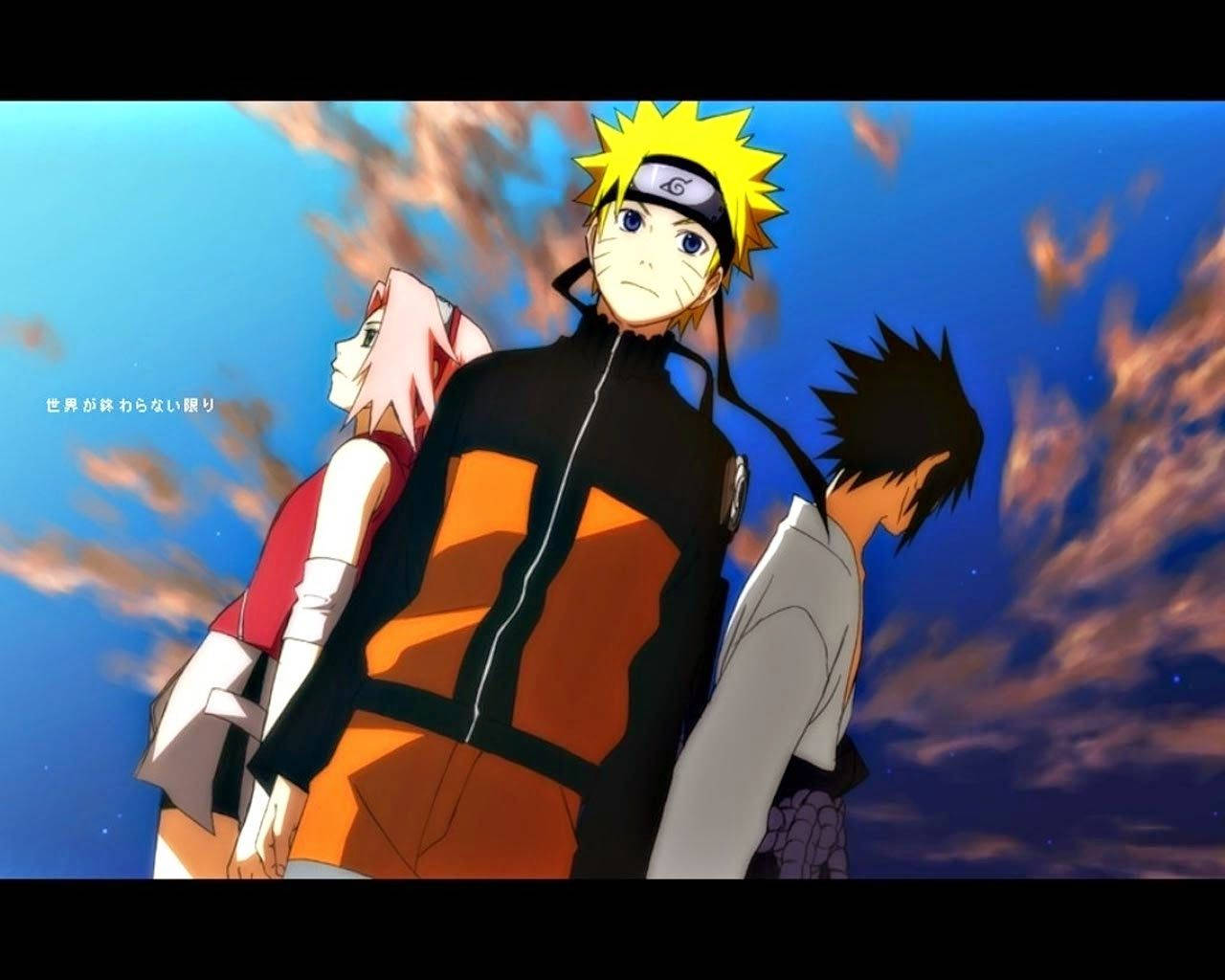 Naruto Live Team 7 Sky Aesthetic Background