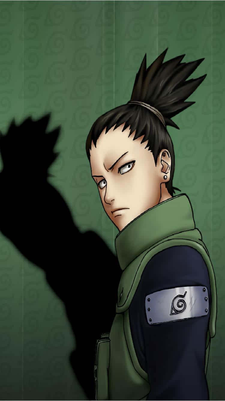 Naruto Looks Determined As He Stands Among The Green Trees Background