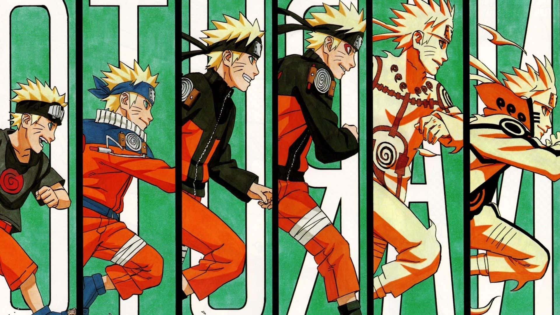 Naruto Manga Anime Evolution Background