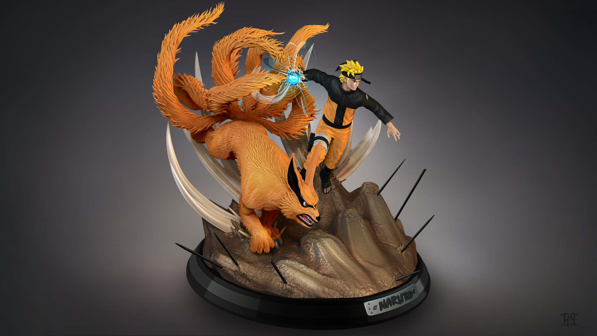 Naruto Nine Tails Action Figure Background