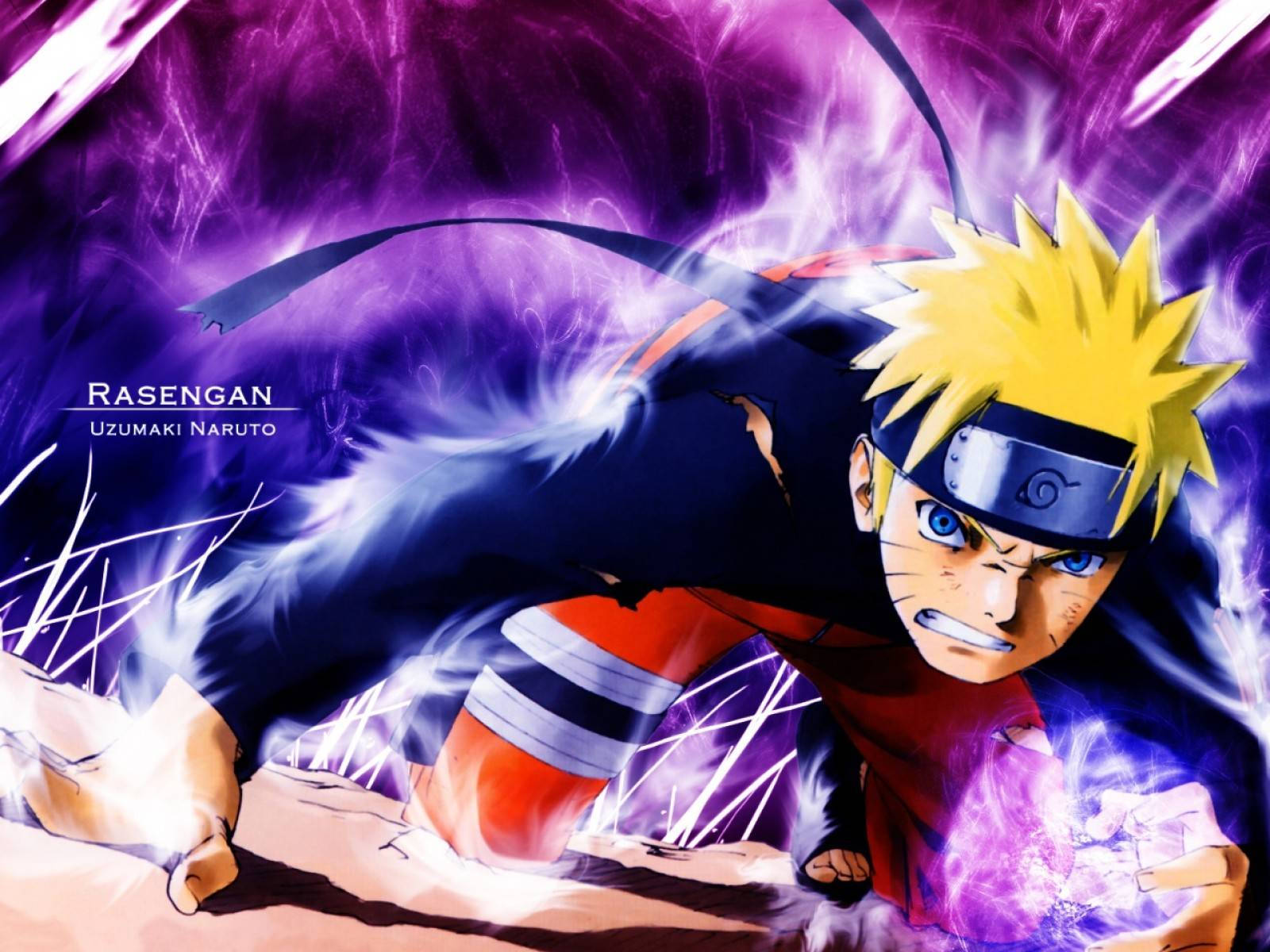 Naruto On All Fours Ready For Rasengan Background