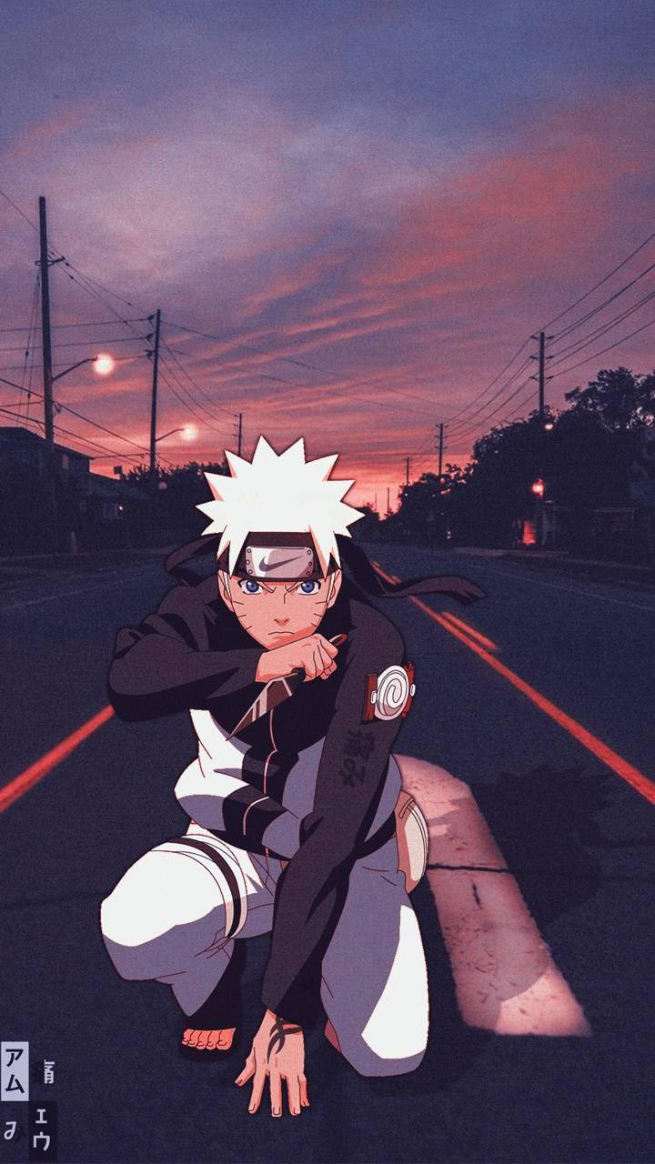 Naruto On Empty Street Aesthetic