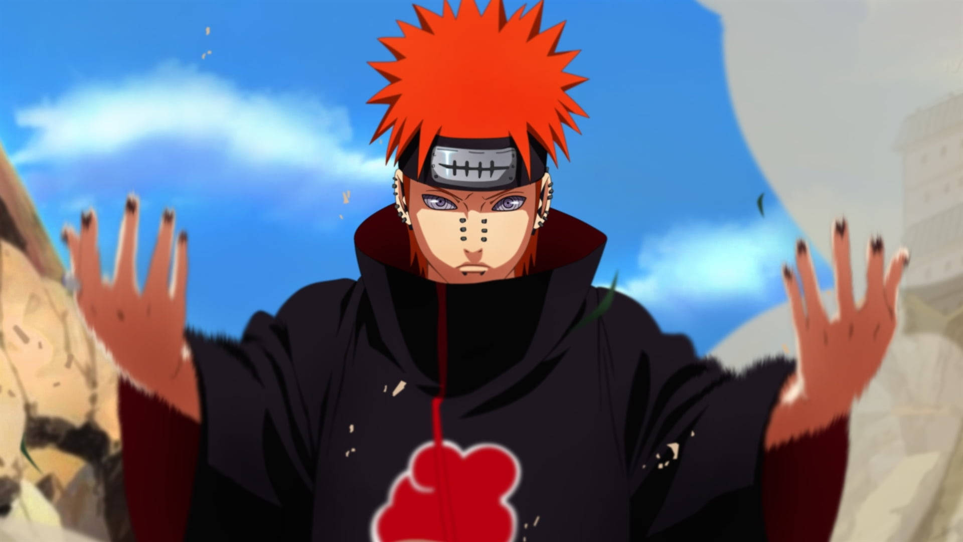 Naruto Pain Almighty Push Background