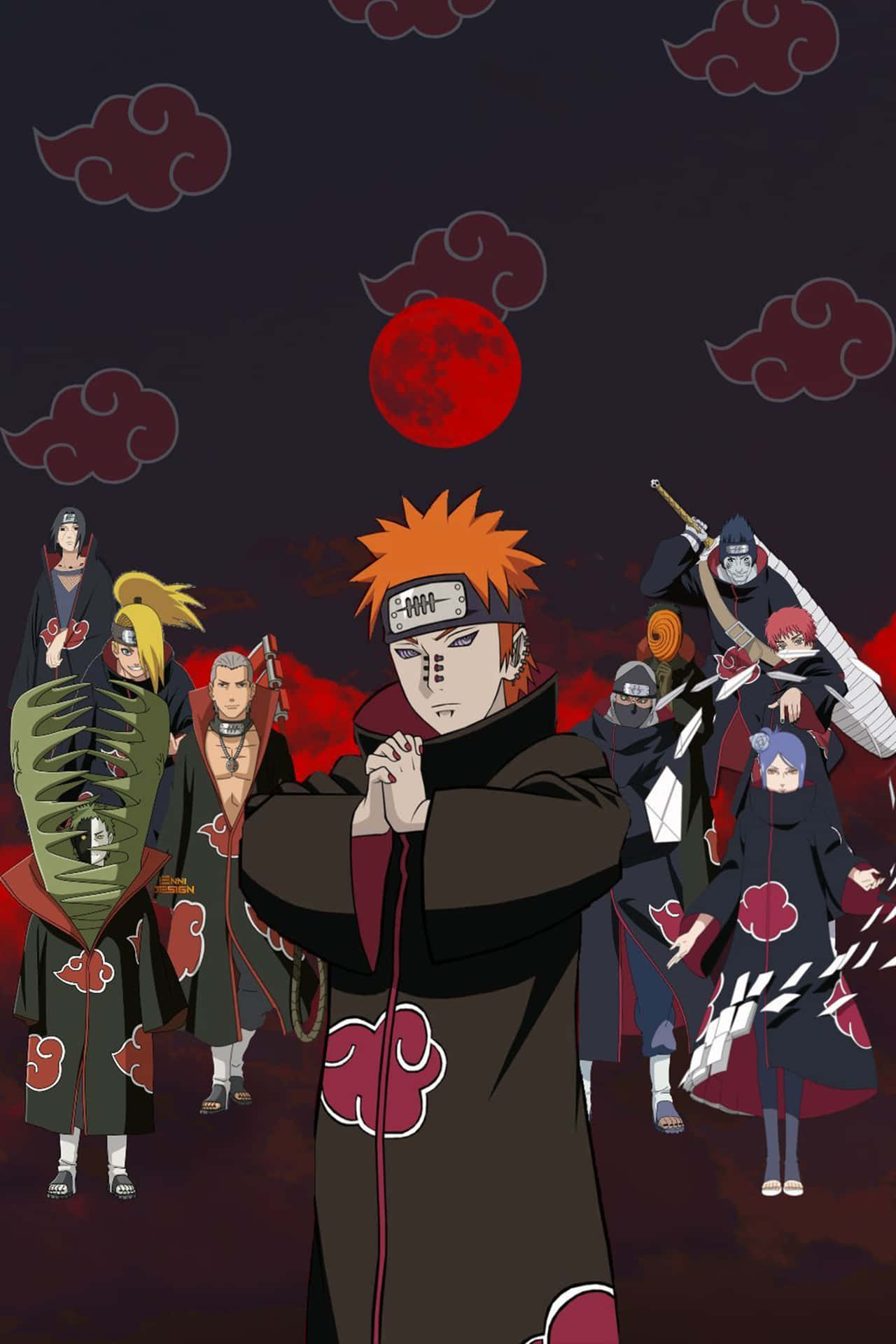 Naruto Pain & Friends 4k Background