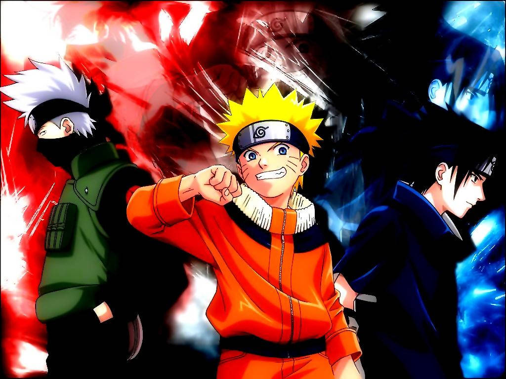 Naruto Pc With Kakashi And Sasuke Background