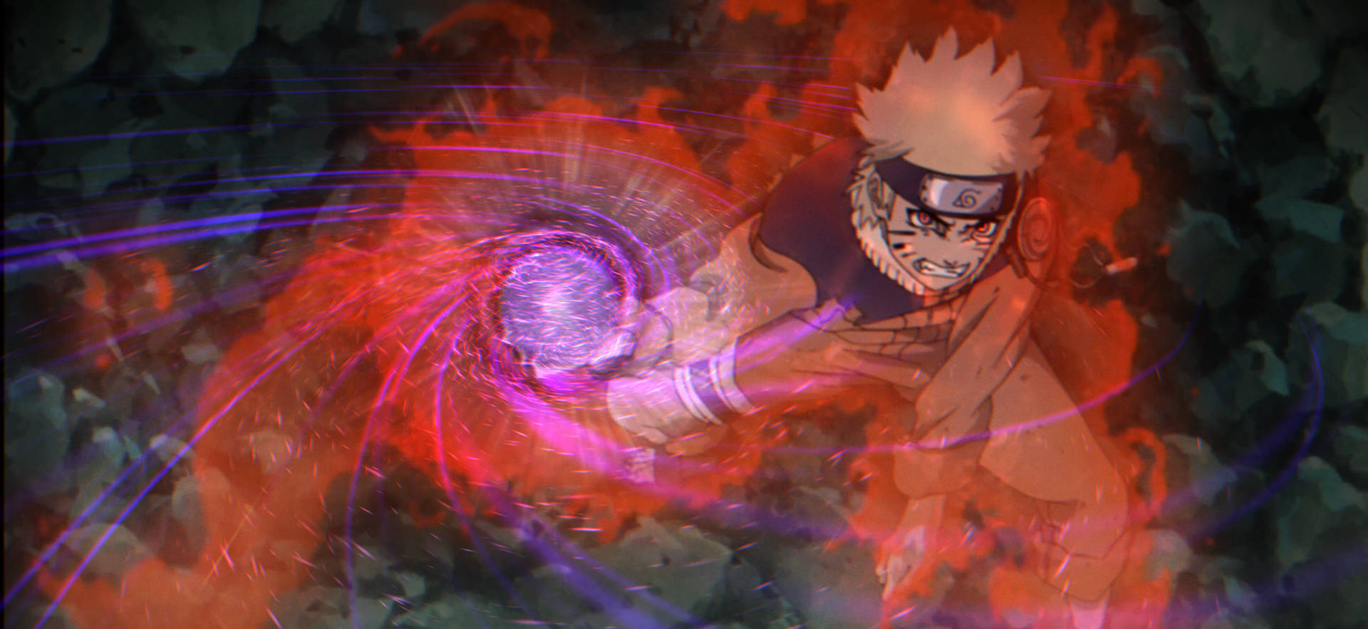 Naruto Performing The Rasengan Background
