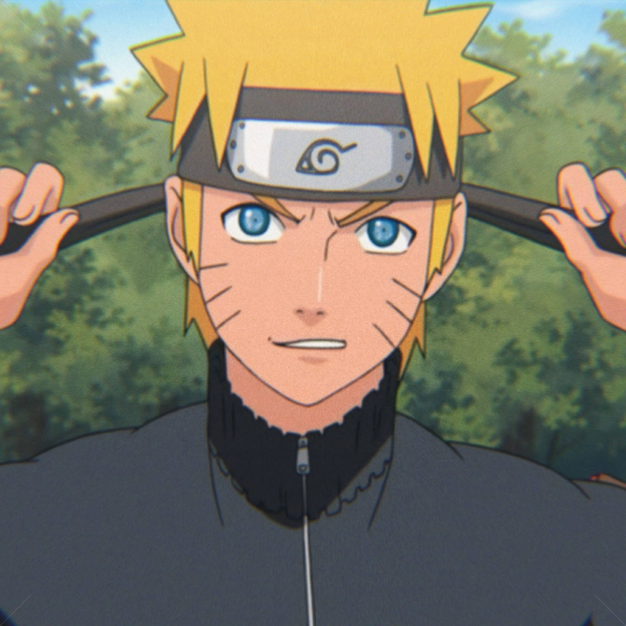 Naruto Pfp Tying Head Protector Background