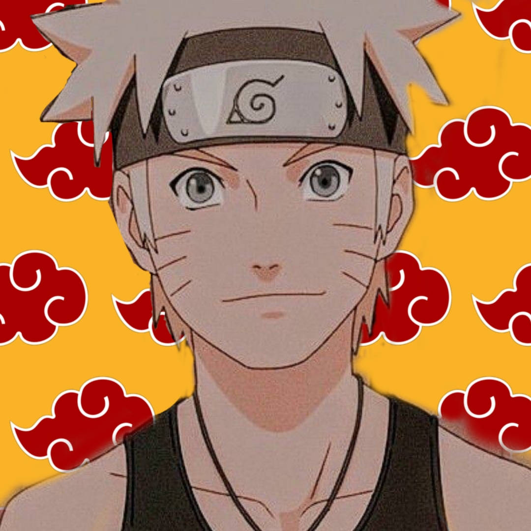 Naruto Pfp With Akatsuki Pattern Background