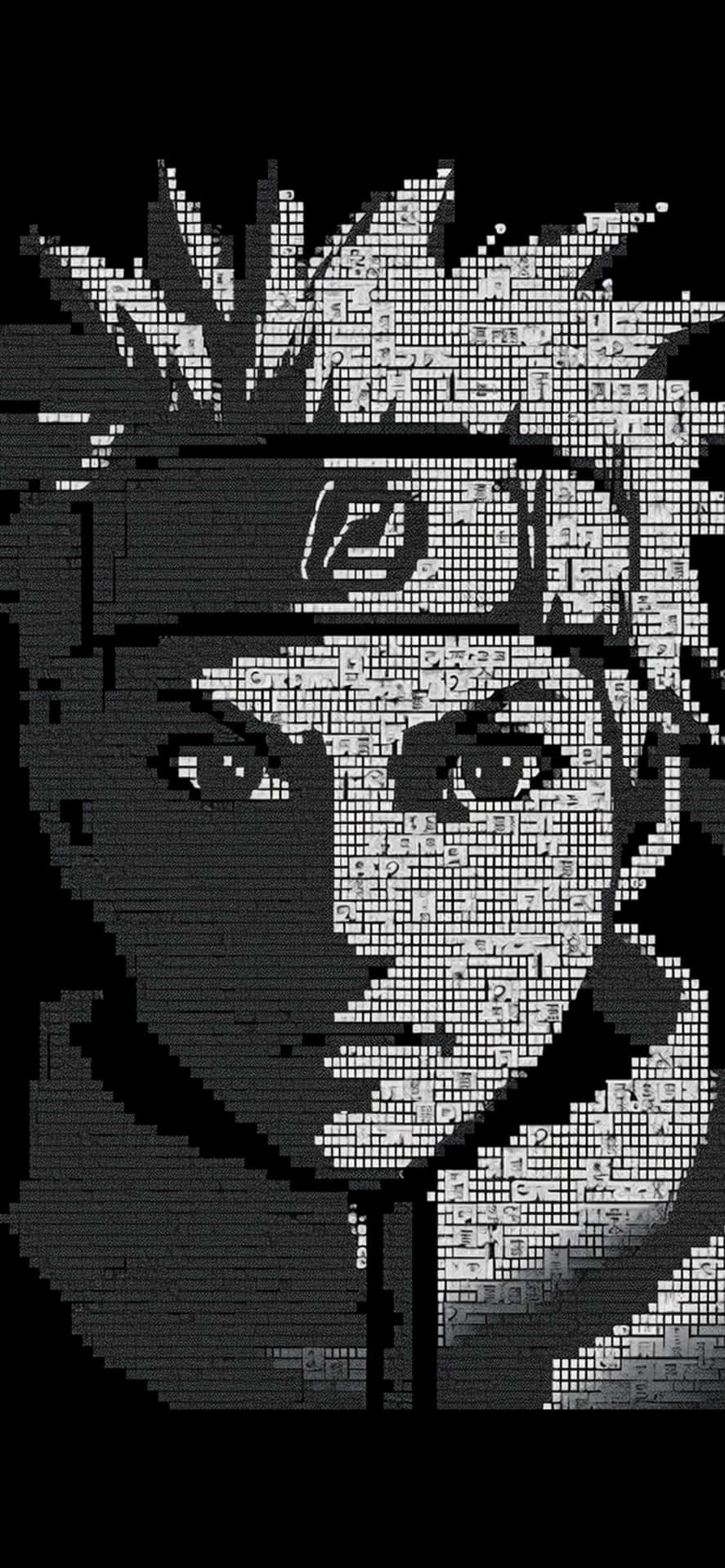 Naruto Pixel Art Dark Theme Background