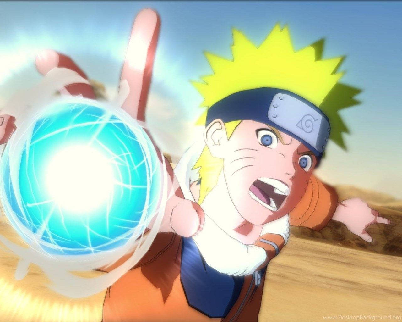 Naruto Raising Rasengan Attack Background