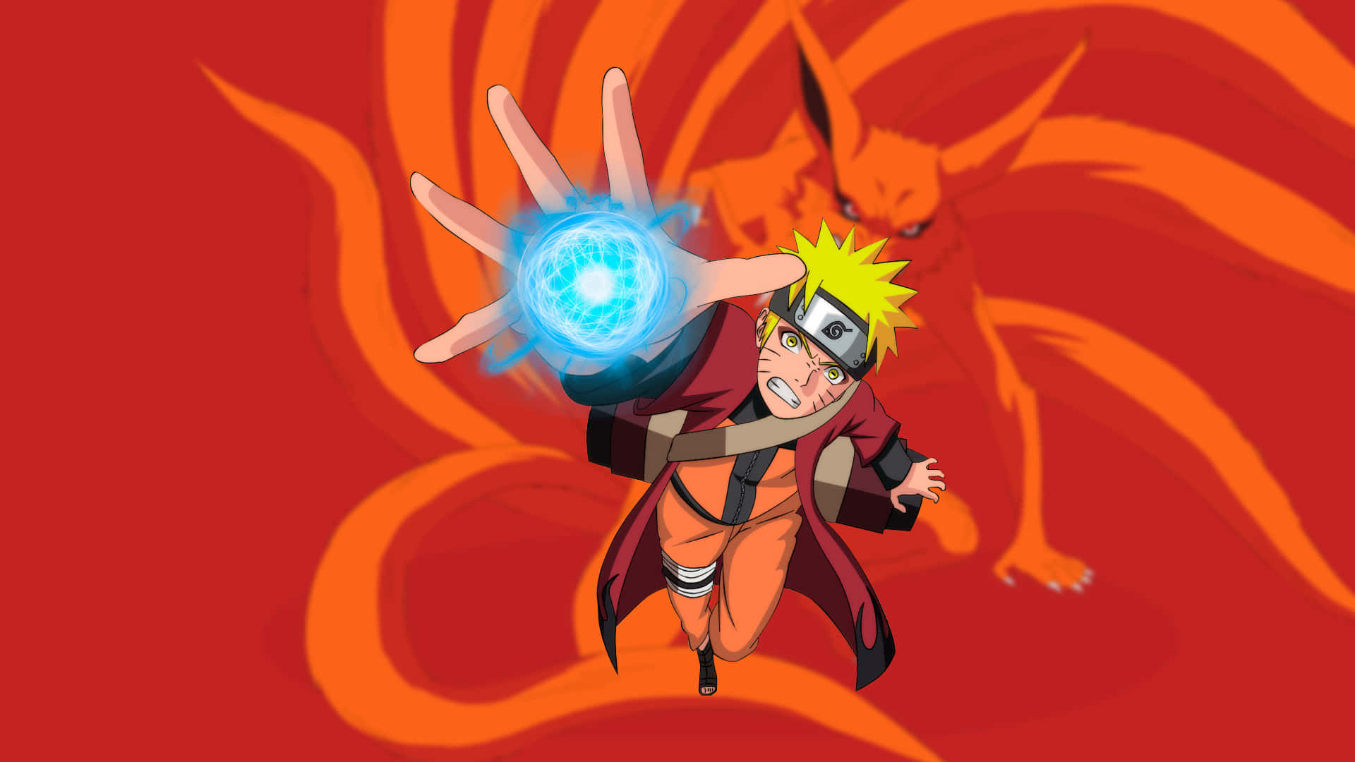 Naruto Rasengan Chakra Fox Background