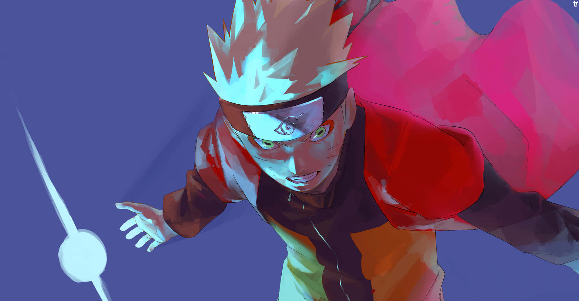 Naruto Rasengan With Red Eyes Background