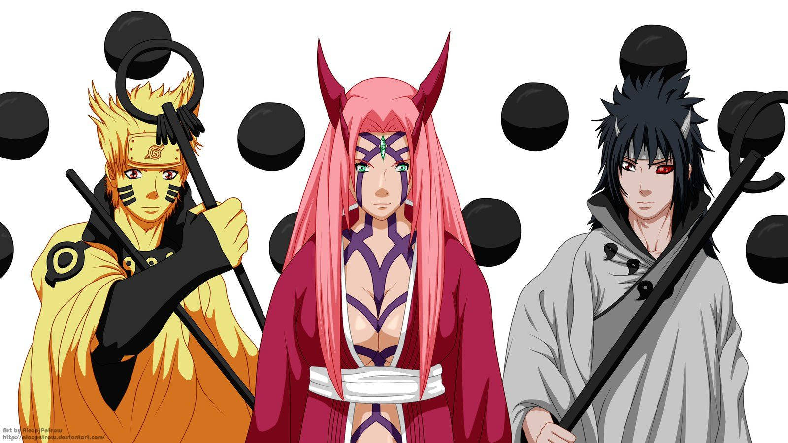 Naruto's Team 7 In Sage Mode Background