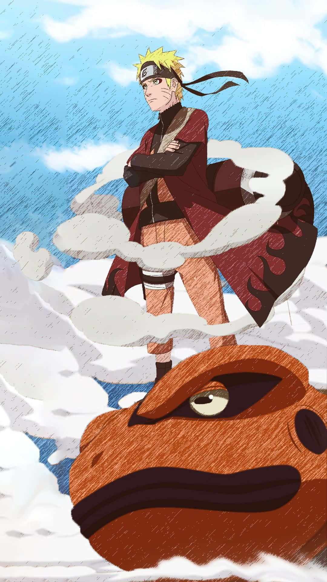 Naruto_ Sage_ Mode_on_ Gamakichi_ Illustration Background