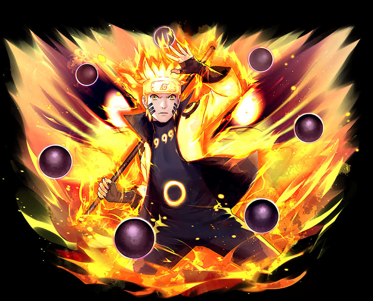Naruto Sage Of Six Paths Endowed Fiery Power Wallpaper Background