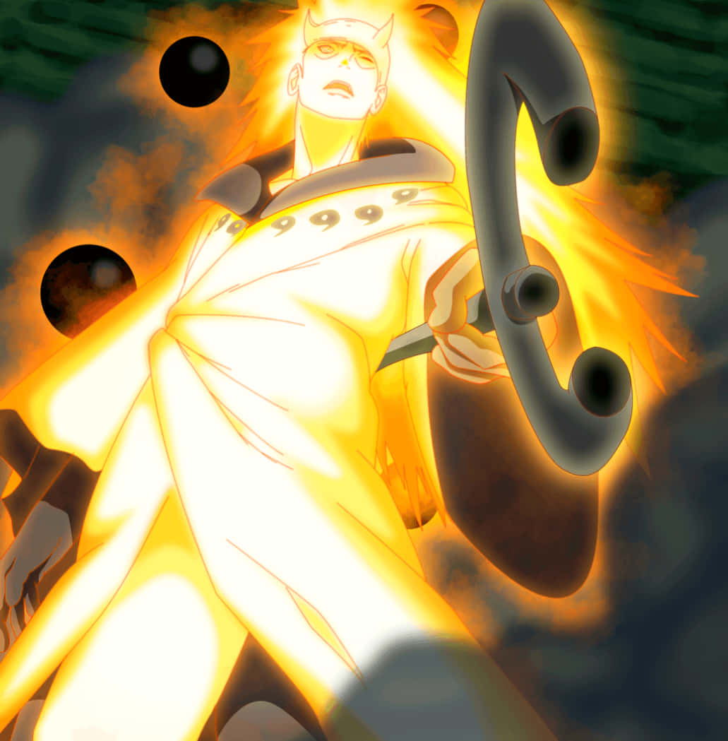 Naruto Sage Of Six Paths Glowing Power Weapon Wallpaper Background