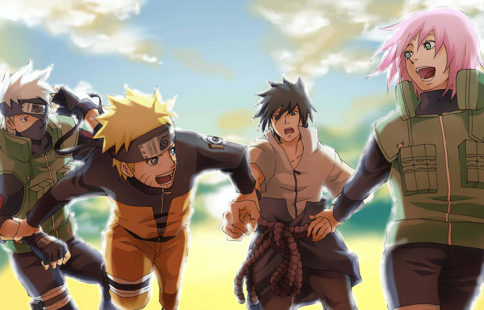 Naruto, Sakura, And Sasuke Reunited As Team 7! Background