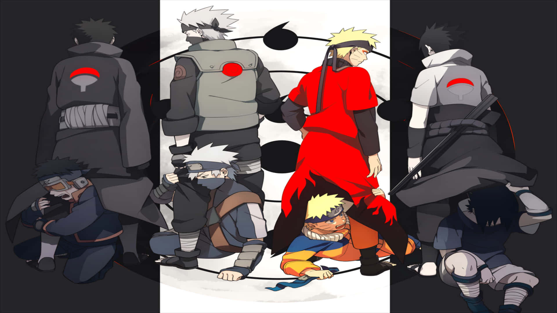 Naruto, Sasuke And Kakashi Reunited Background