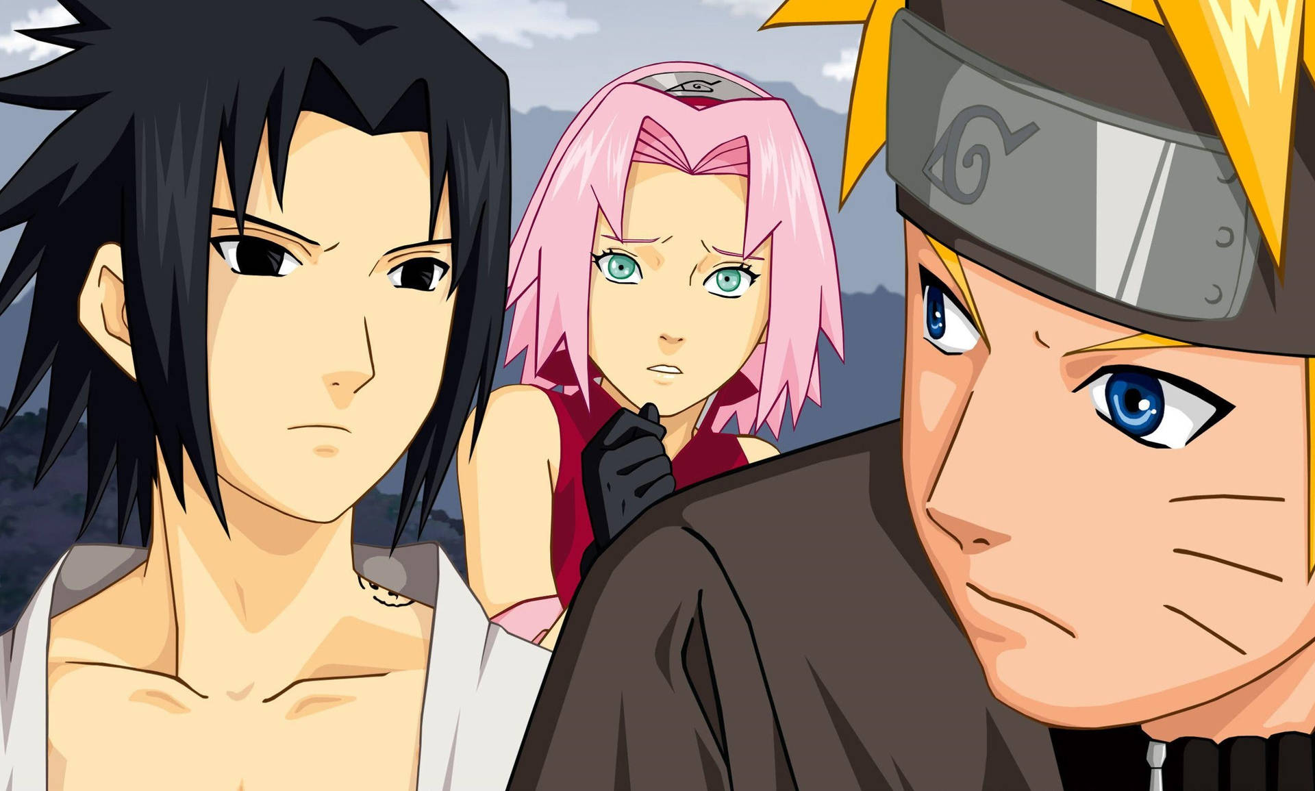 Naruto, Sasuke And Sakura Team 7 Poster Background