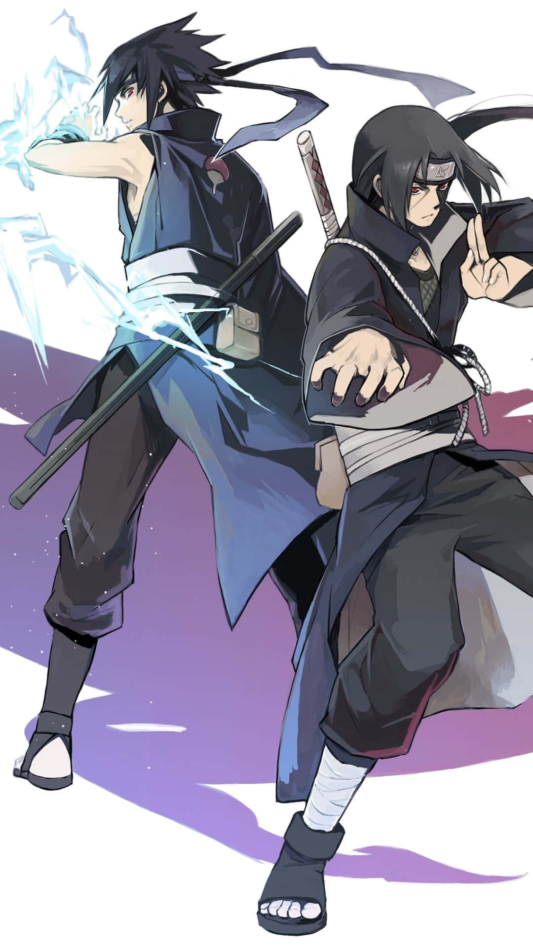 Naruto Sasuke Dynamic Battle Art Background
