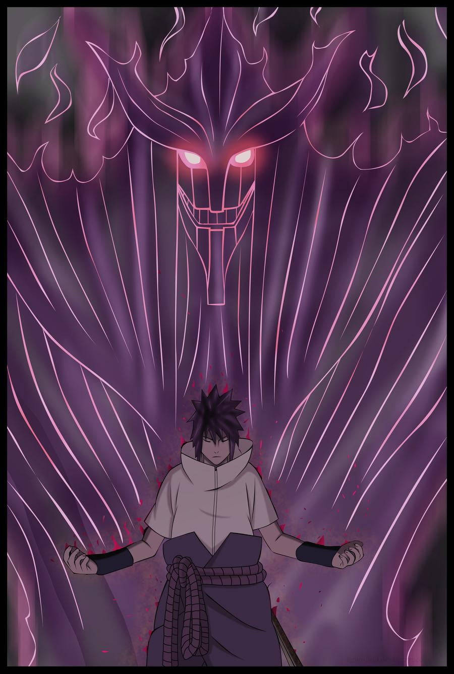 Naruto Sasuke Susanoo Drawing Background