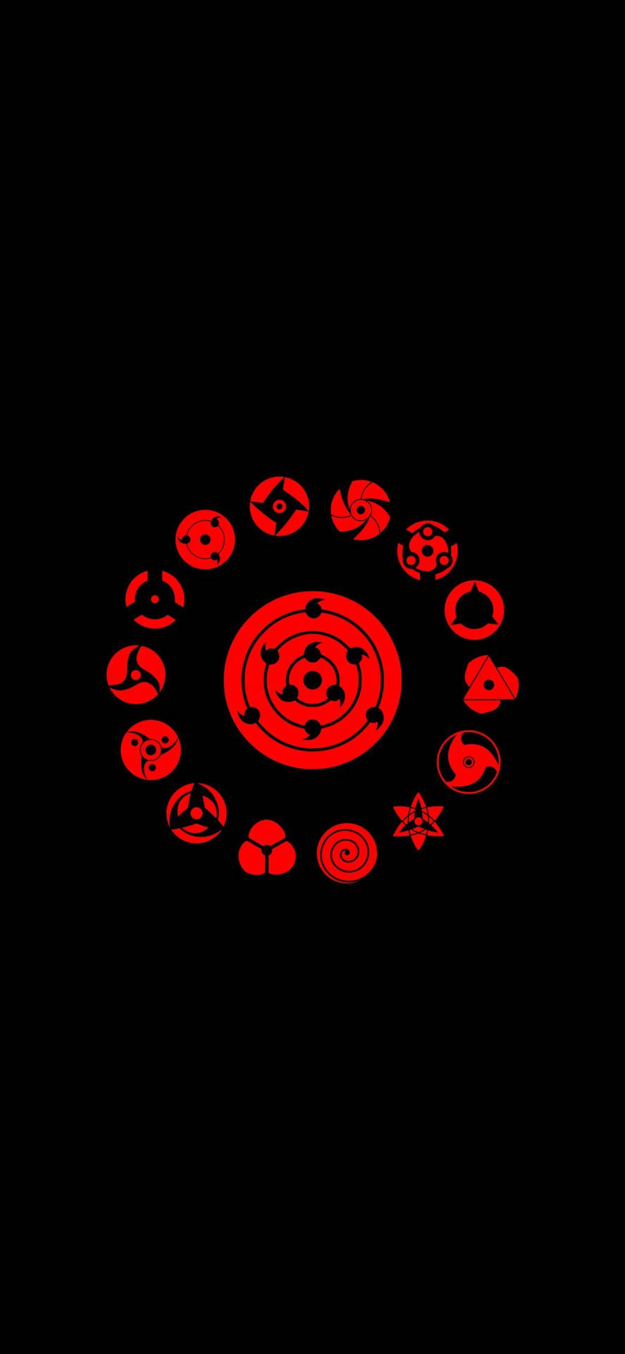 Naruto Sharingan Symbols Iphone Background