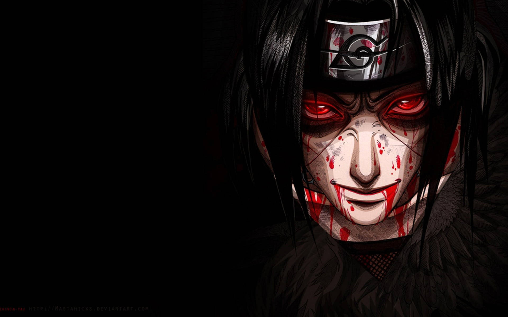 Naruto Shippudden Bloody Uchiha Itachi Pfp Background