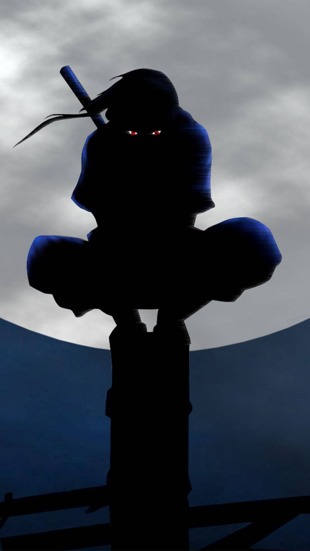 Naruto Shippudden Uchiha Itachi Pfp Silhouette Digital Art Background