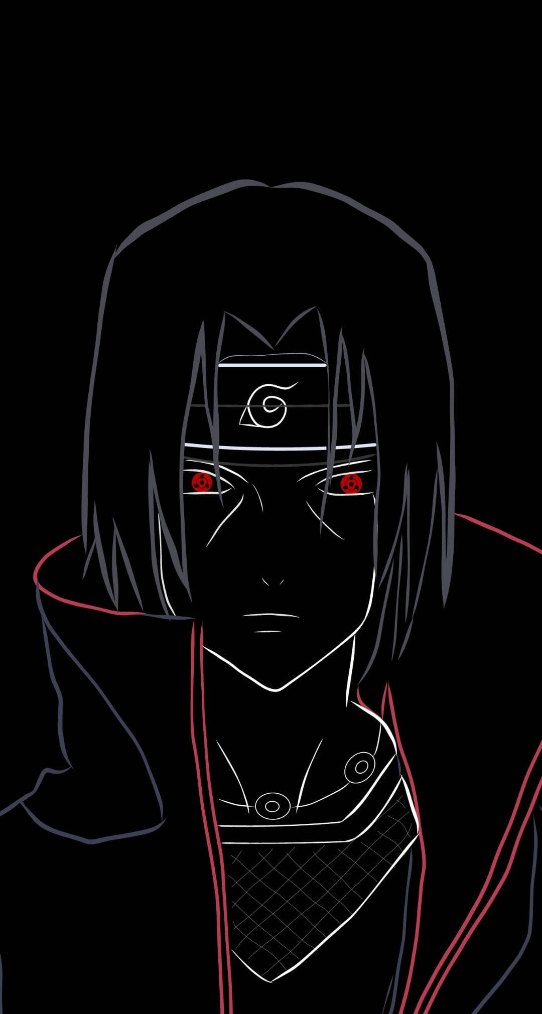 Naruto Shippuden Uchiha Itachi Pfp Line Art Background