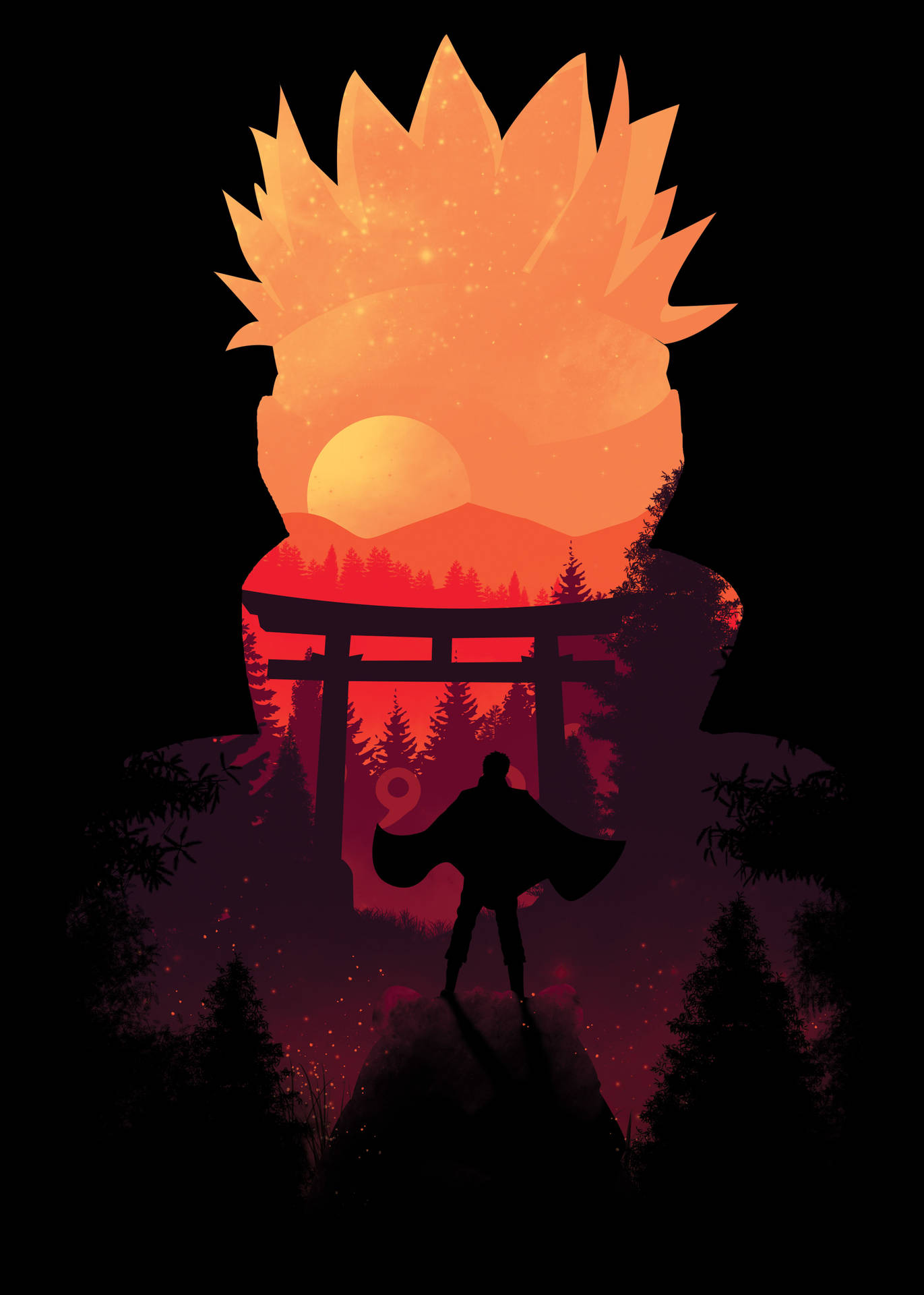 Naruto Silhouette Poster Background