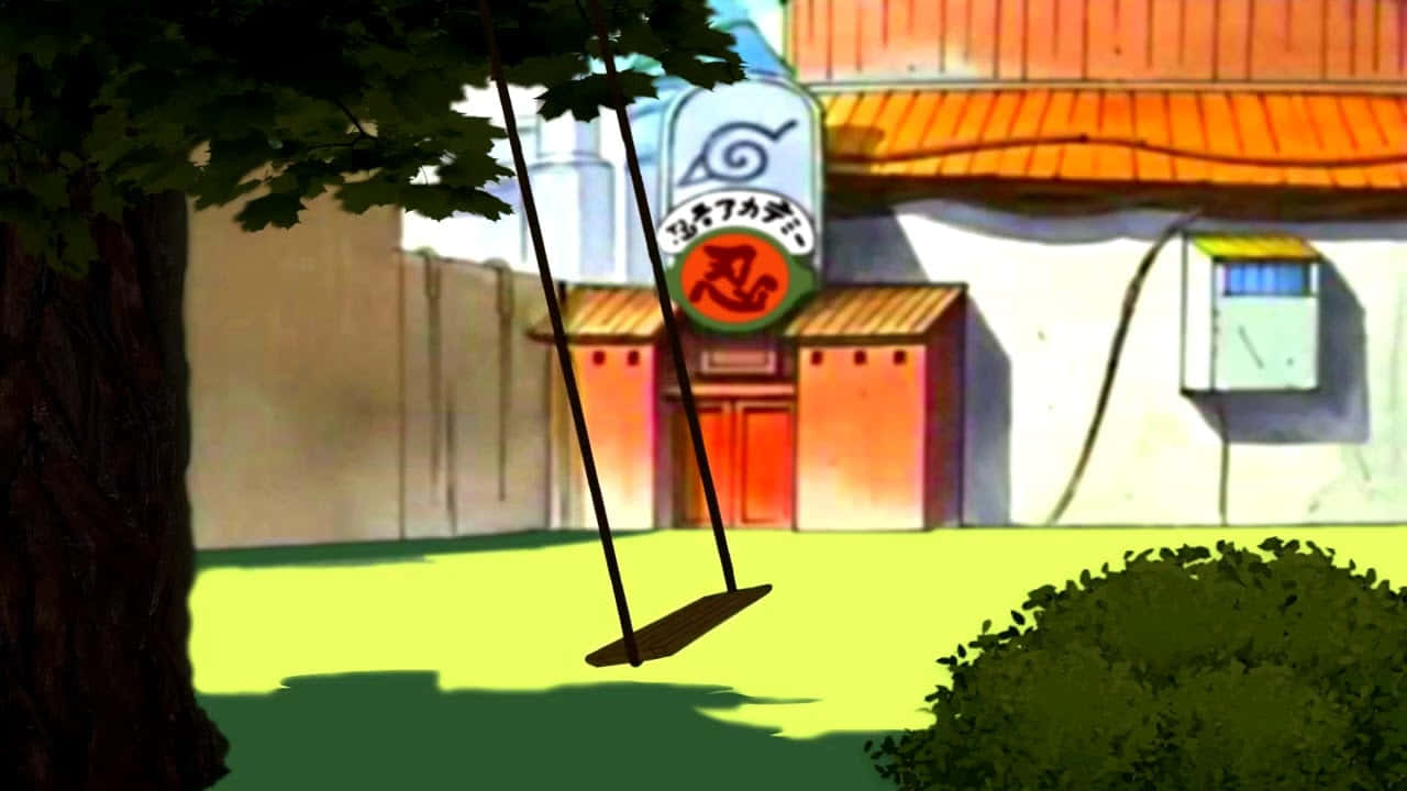 Naruto Swing On Tree Empty Background