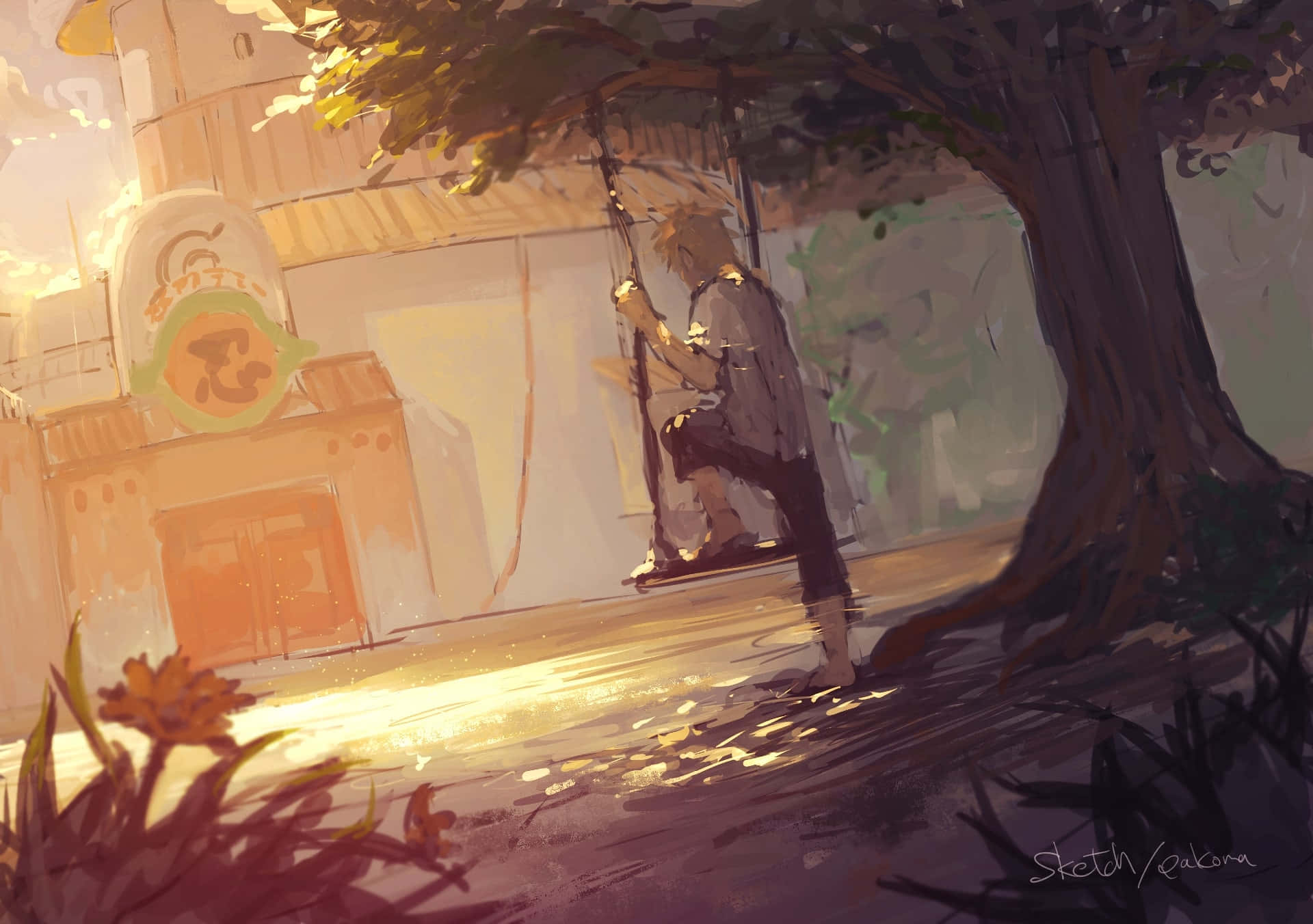 Naruto Swing Standing Background
