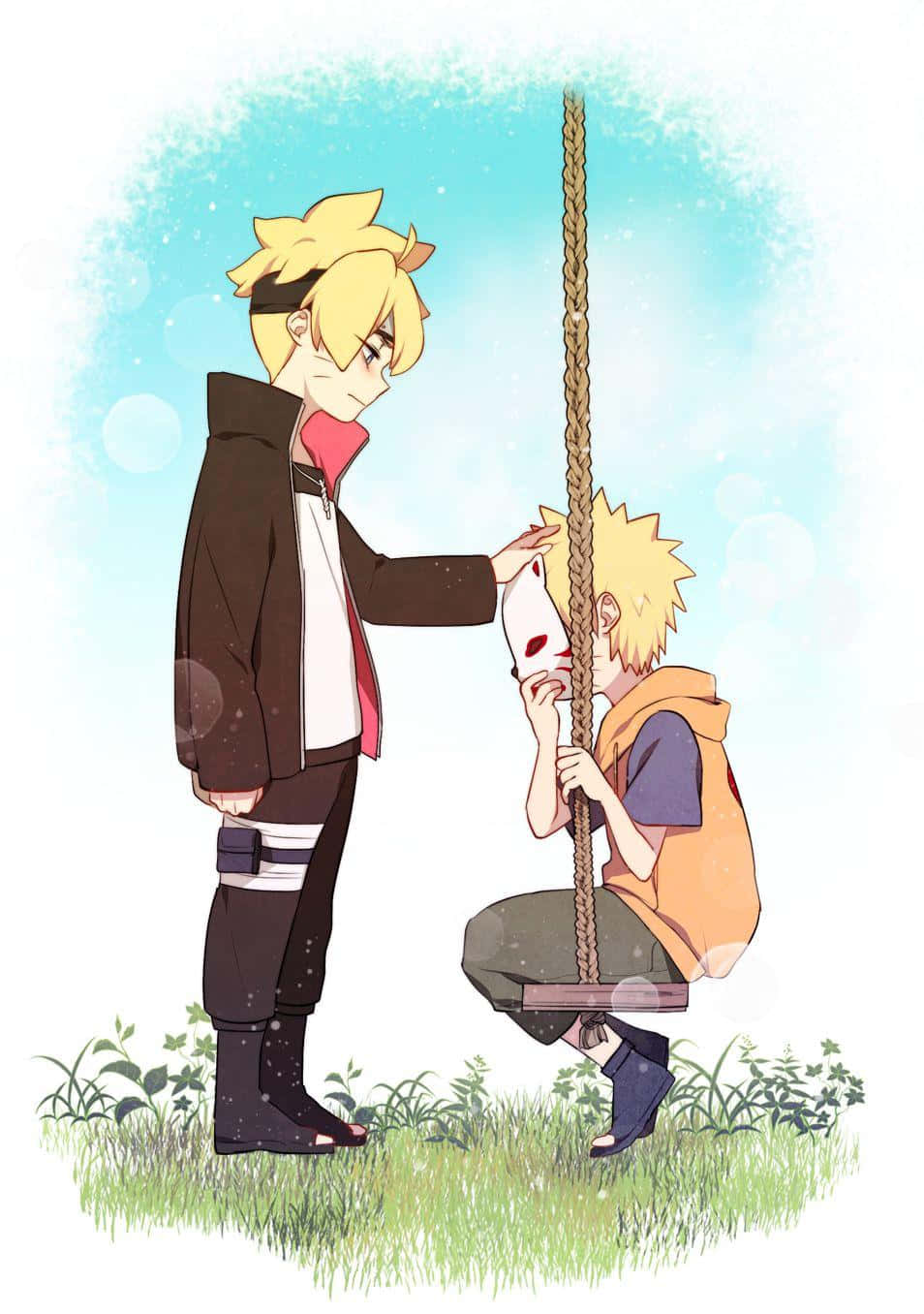 Naruto Swing With Boruto Background