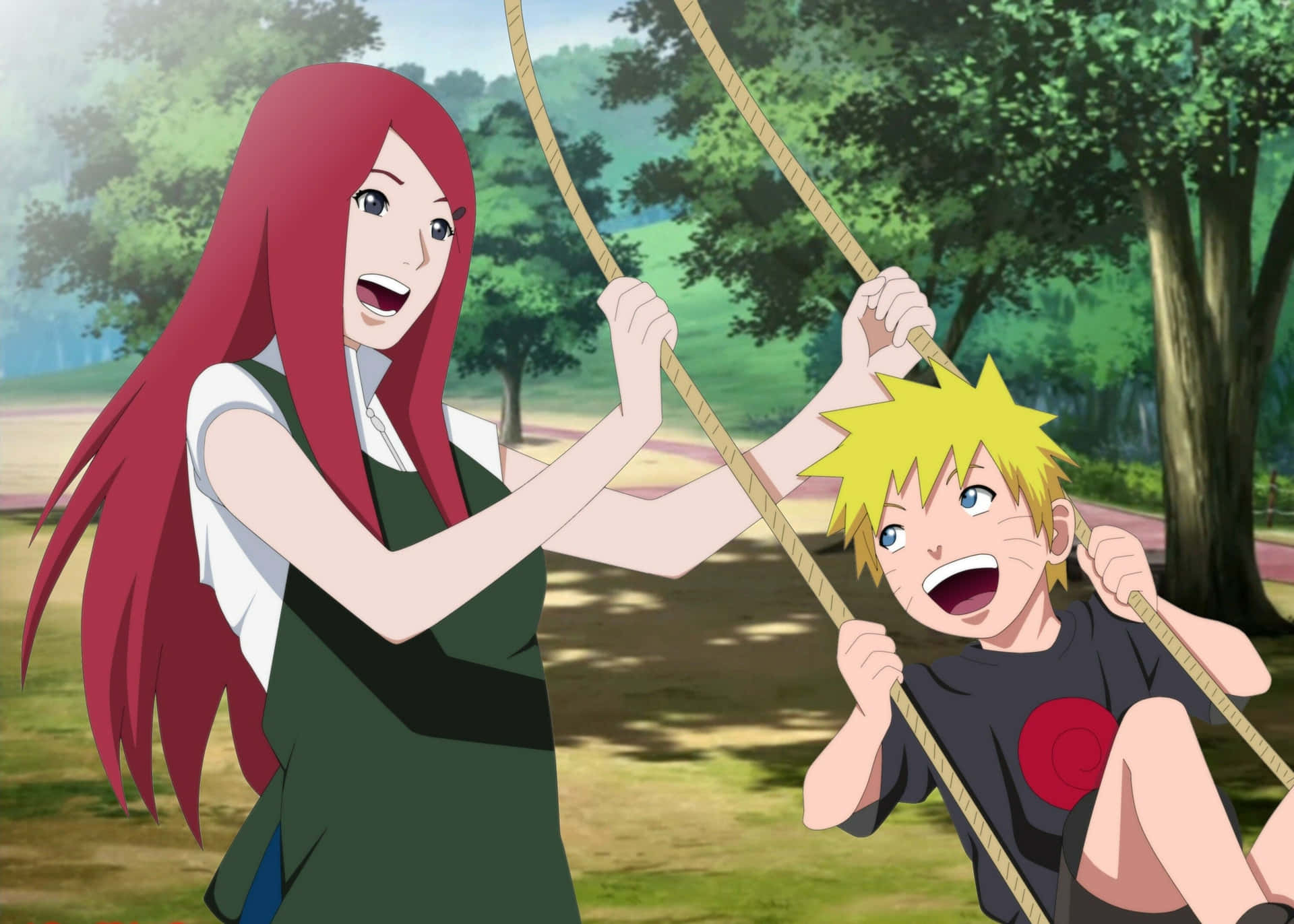 Naruto Swing With Kushina Uzumaki Background