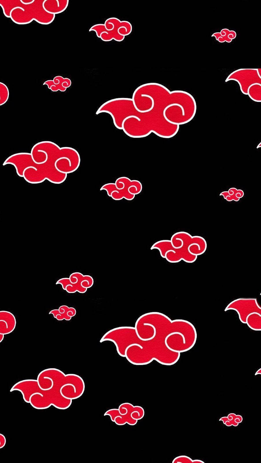 Naruto Symbol Cloud Patterns Background