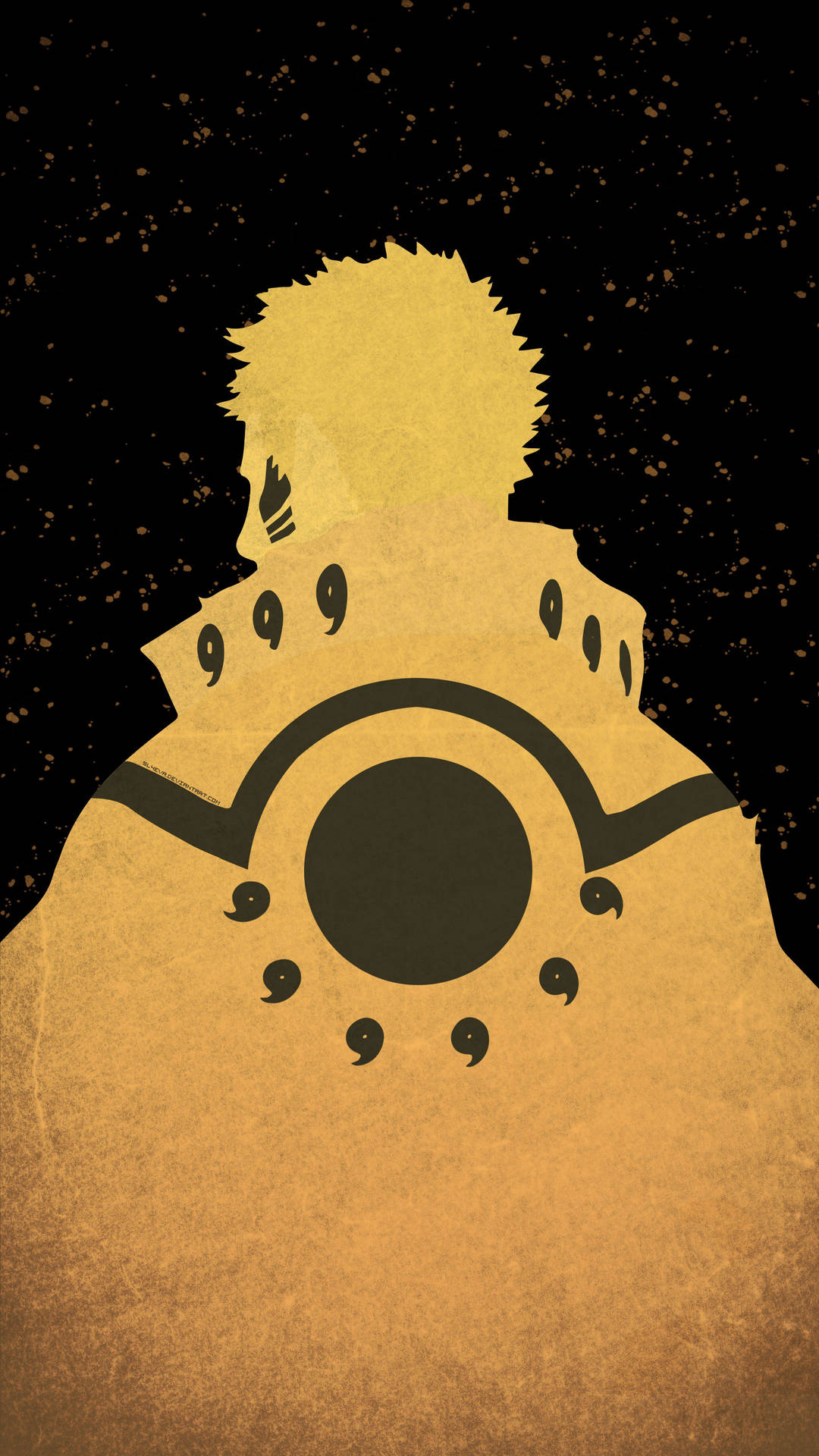 Naruto Symbol In Gold Background