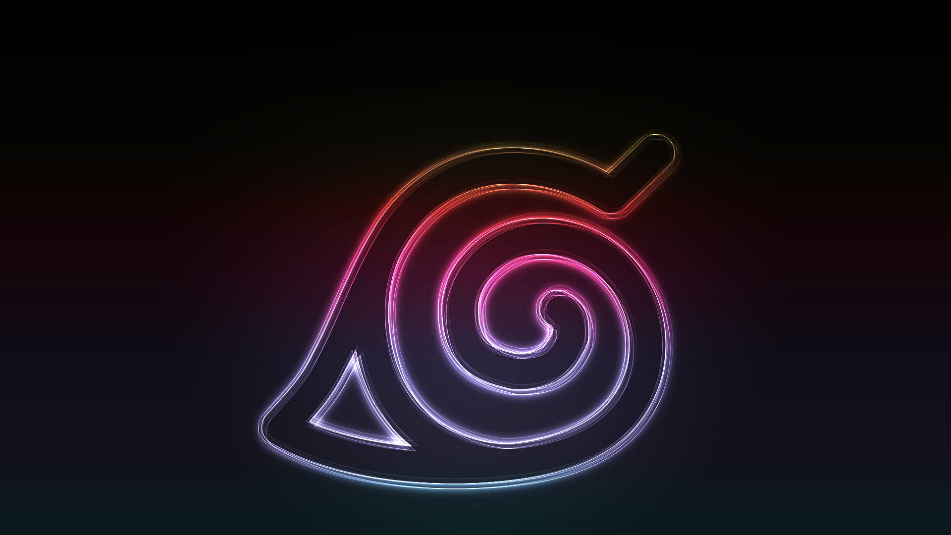 Naruto Symbol In Neon Colors Background