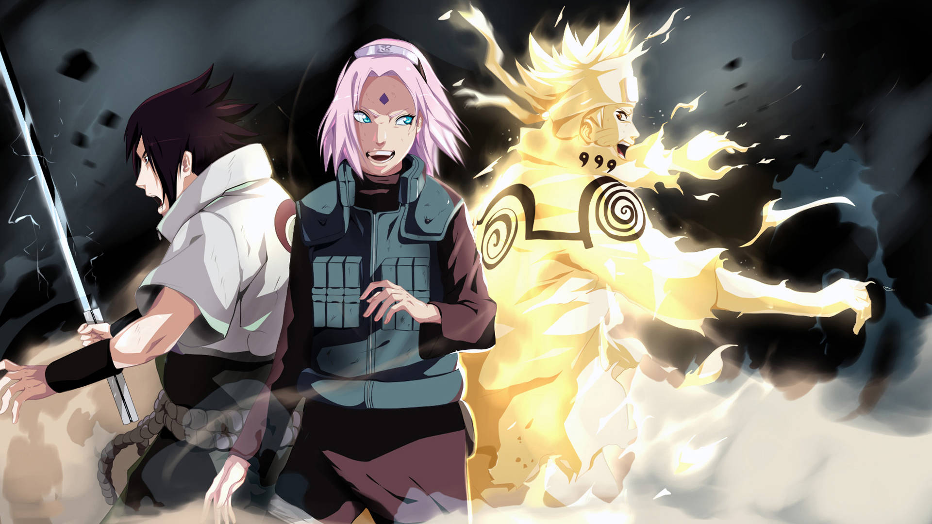 Naruto Team 7 Battle Background