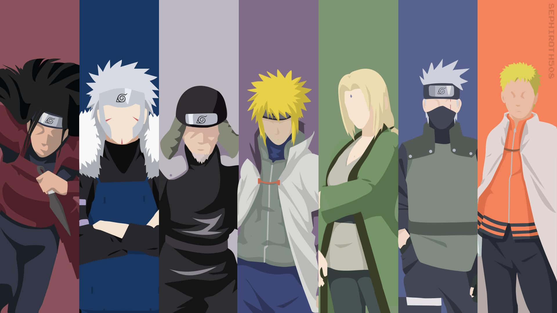 Naruto Team 7 Unites In Friendship And Adventure Background