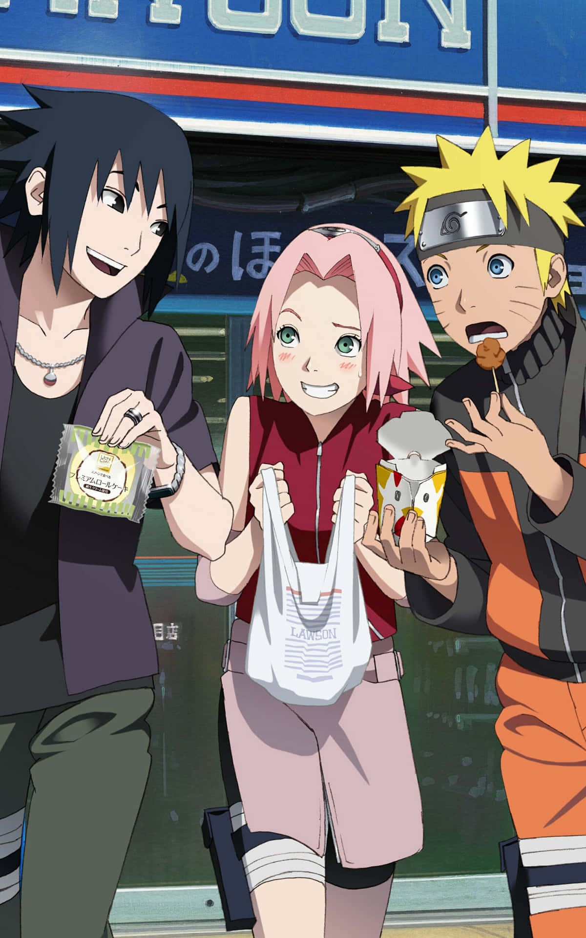 Naruto_ Team7_ Snack_ Time Background
