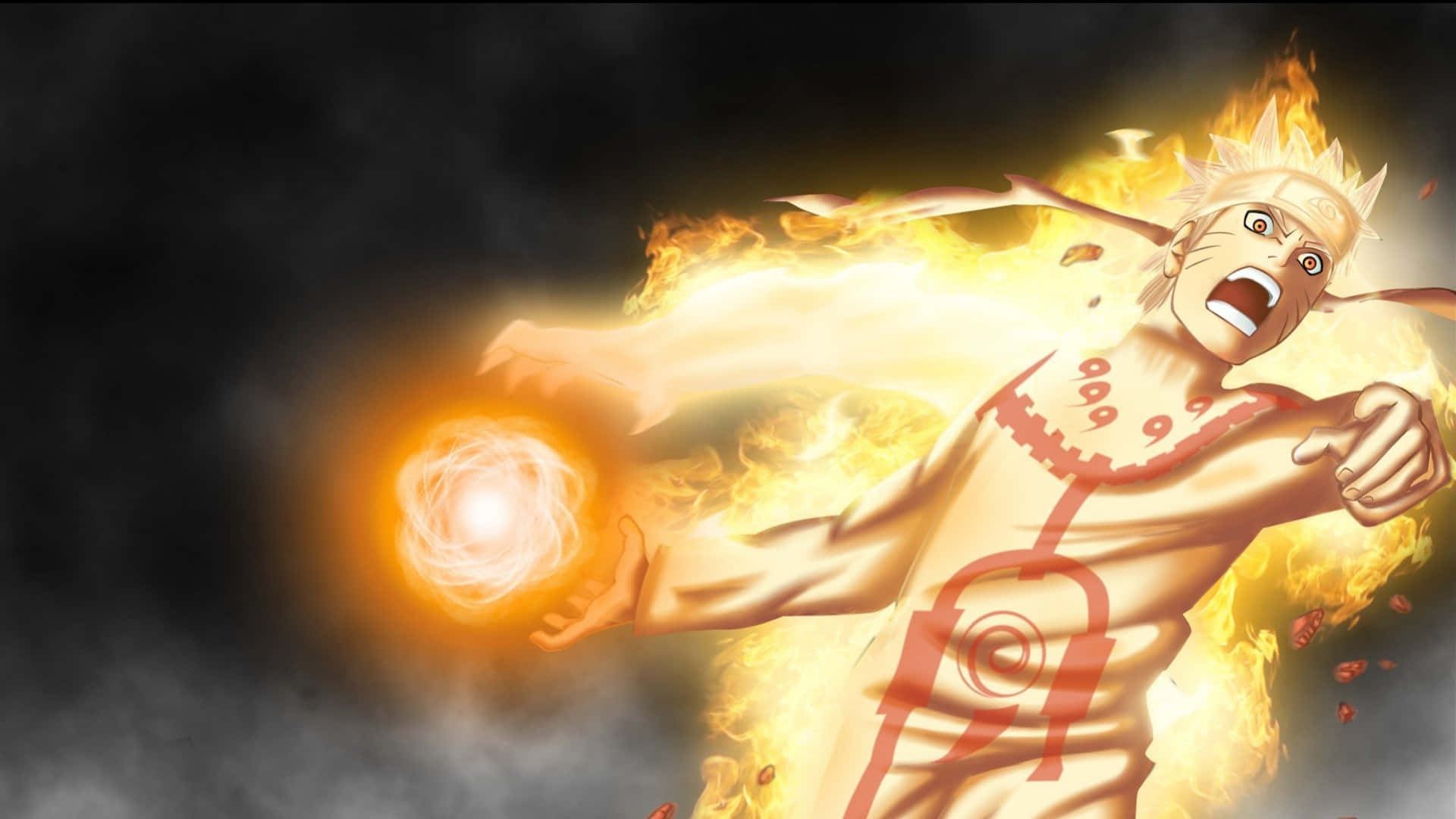 Naruto Unleashing The Powerful Rasengan Jutsu Background