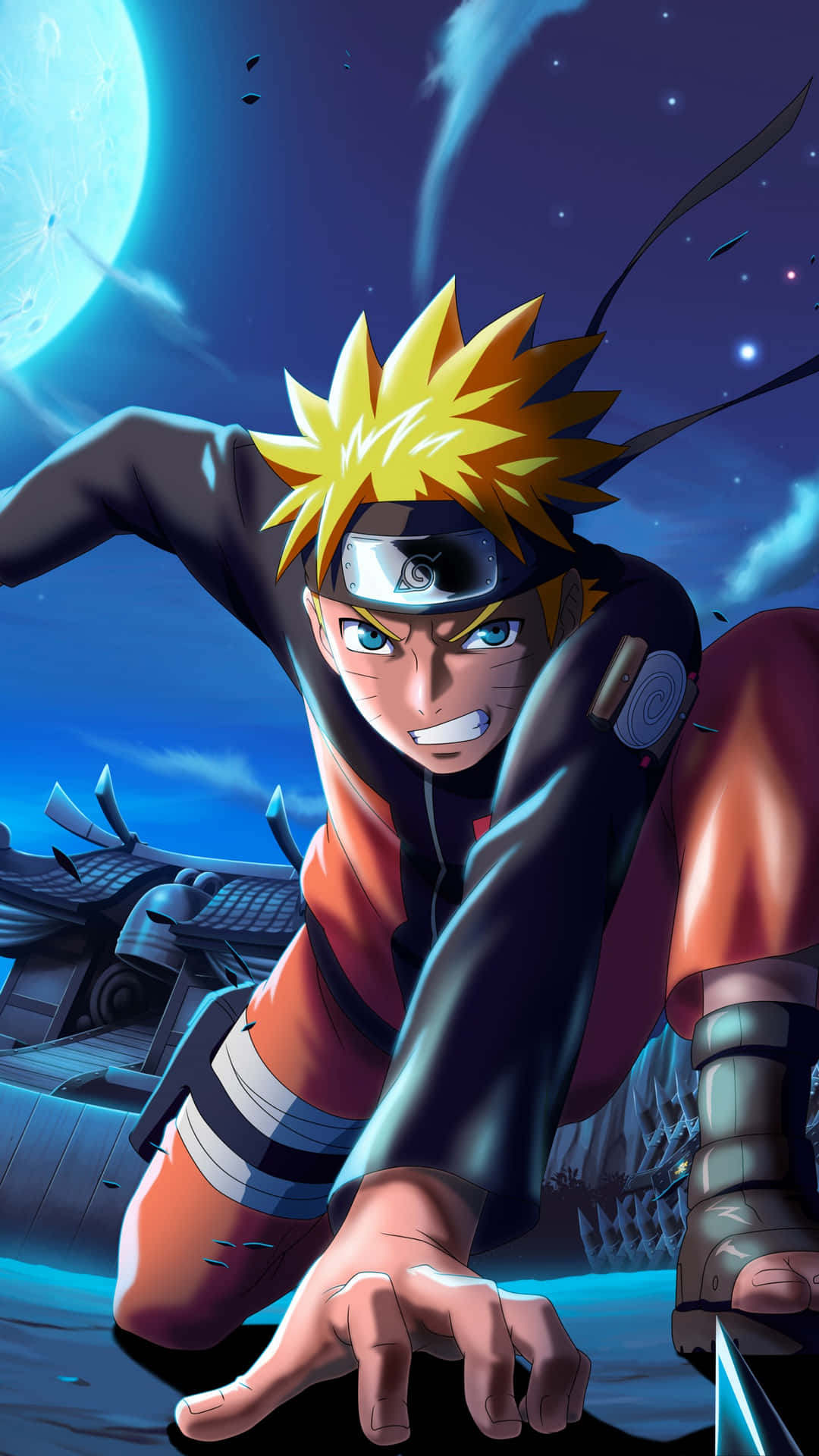 Naruto Uzumaki 4k Fighting At Night Background