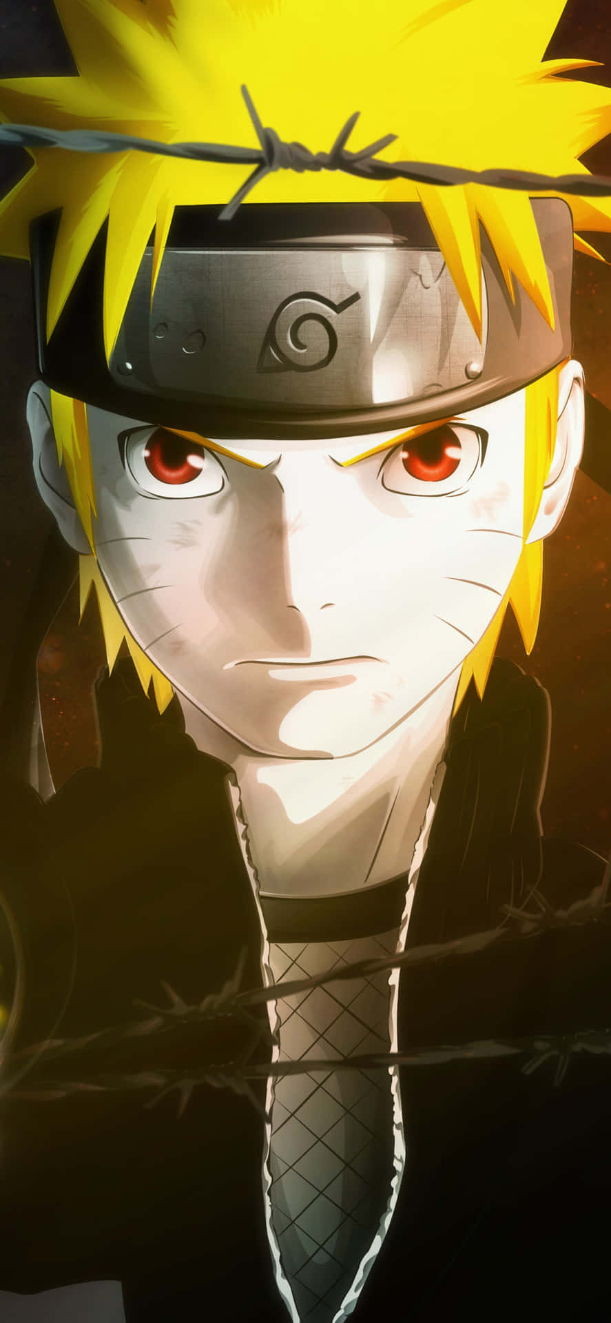 Naruto Uzumaki 4k Red Eyes Phone Background