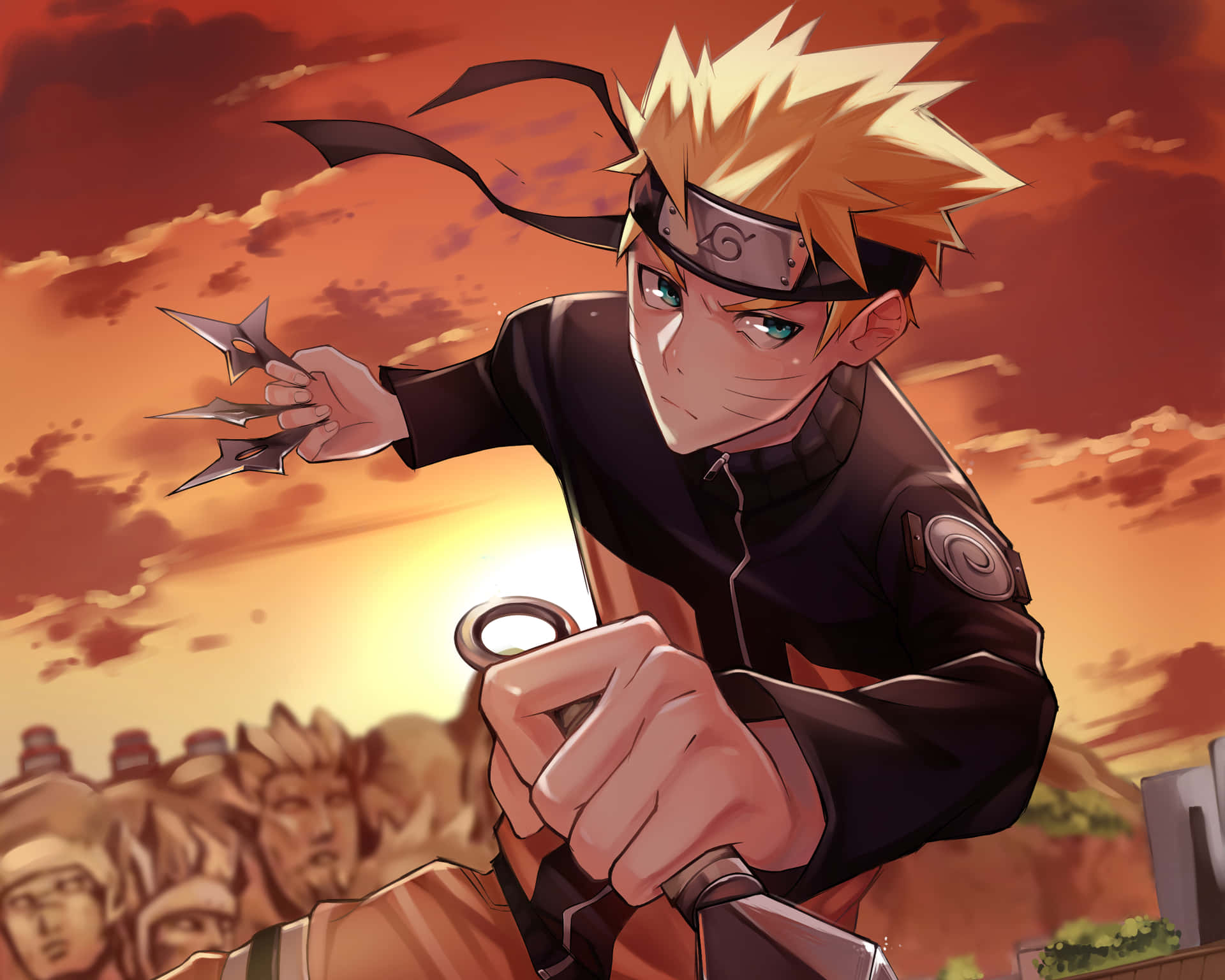 Naruto Uzumaki 4k Shuriken Kunai Background